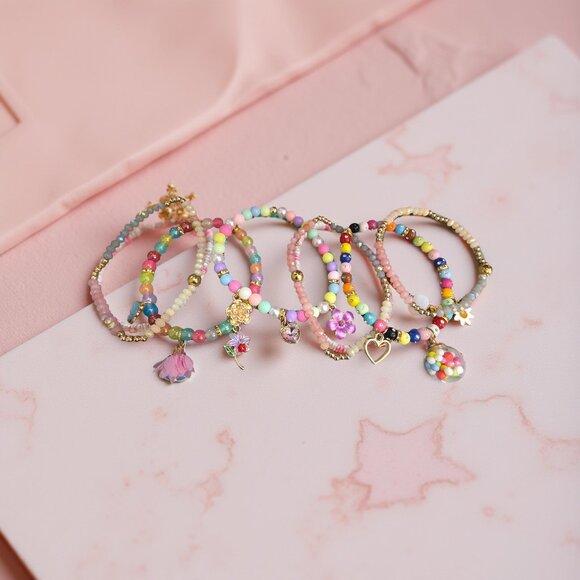 Girls Stretch Bracelets - 6 - Picture 1 of 6
